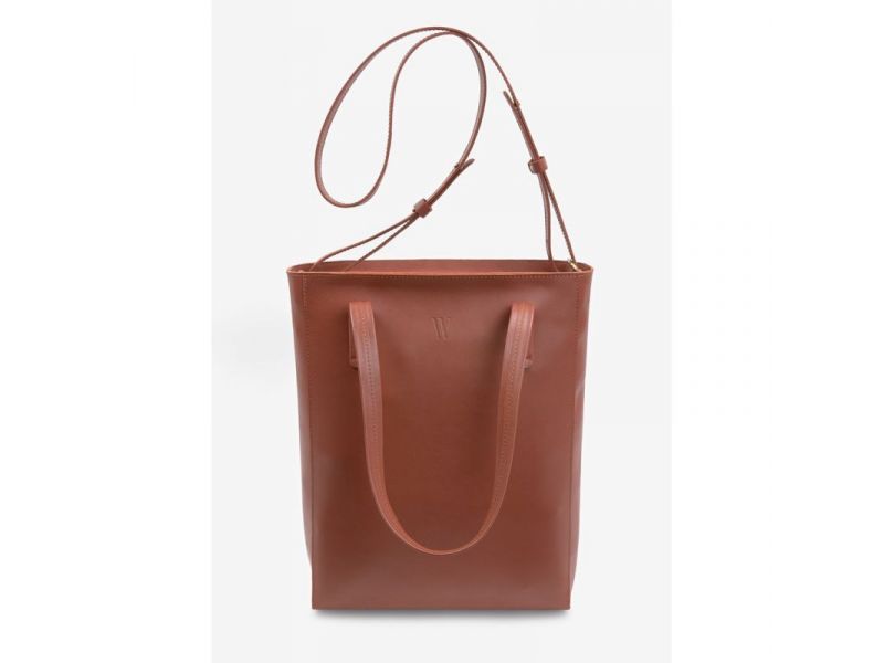 Кожаный шоппер Nancy светло-коричневый, фото 2