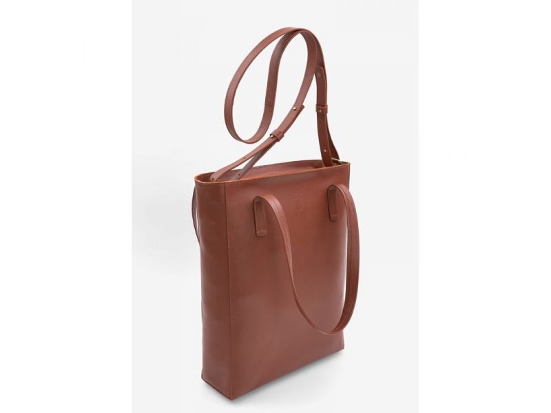 Кожаный шоппер Nancy светло-коричневый, фото 3