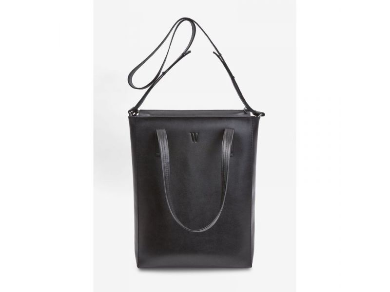 Кожаный шоппер Nancy черный, фото 3