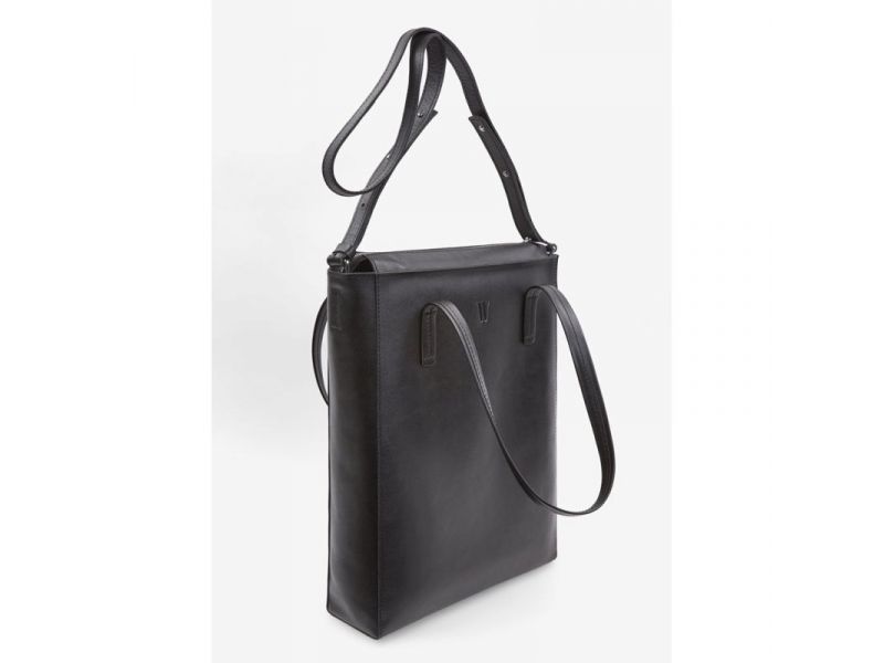 Кожаный шоппер Nancy черный, фото 4