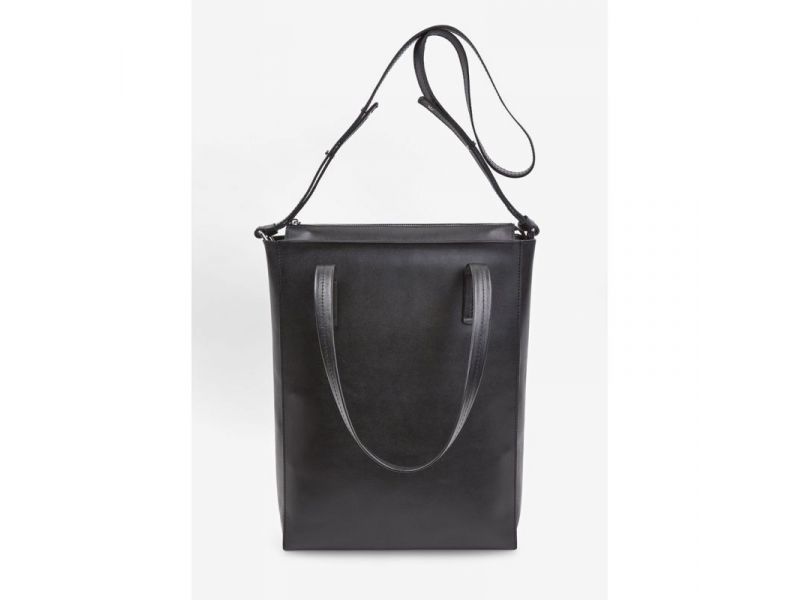 Кожаный шоппер Nancy черный, фото 5