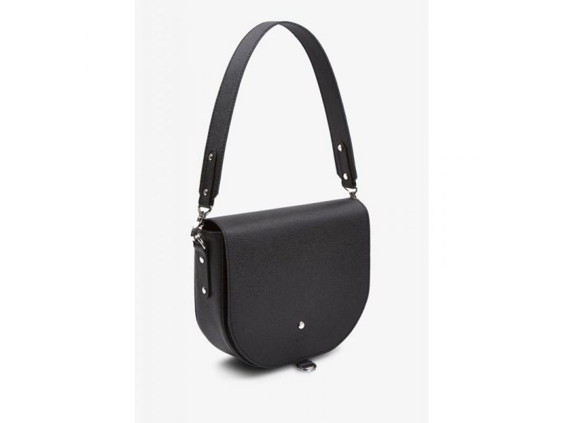 Женская кожаная сумка Ruby L черная Saffiano, фото 4