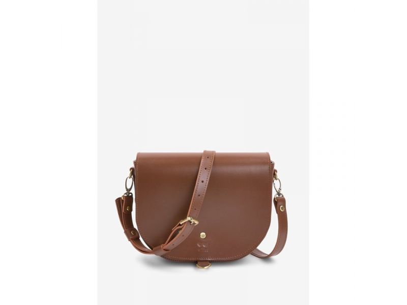 Женская кожаная сумка Ruby L светло-коричневая гладкая, фото 1