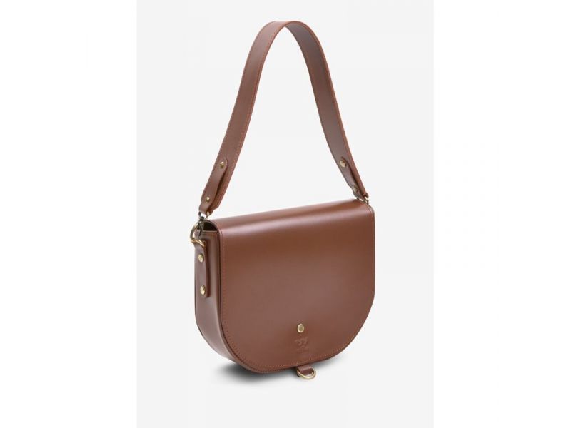 Женская кожаная сумка Ruby L светло-коричневая гладкая, фото 4