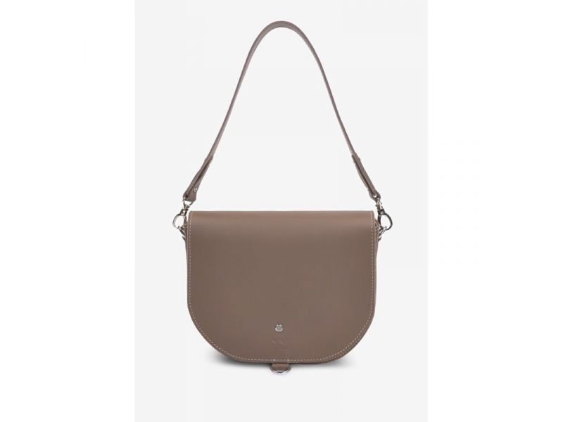 Женская кожаная сумка Ruby L темно-бежевая, фото 3