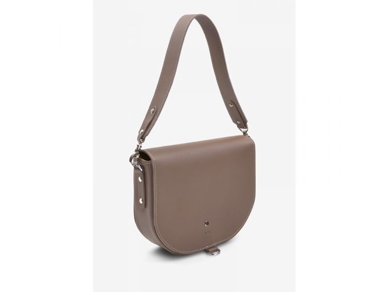 Женская кожаная сумка Ruby L темно-бежевая, фото 4