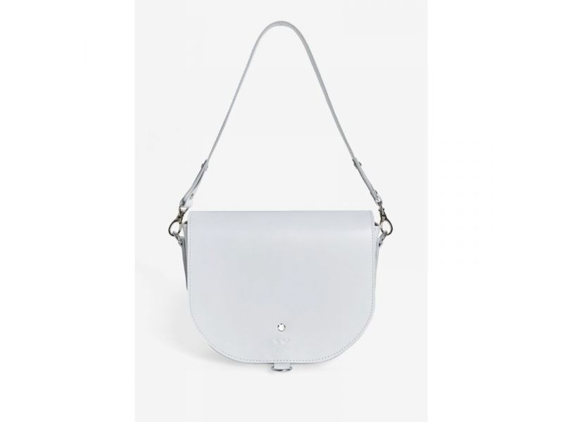 Женская кожаная сумка Ruby L белая, фото 3