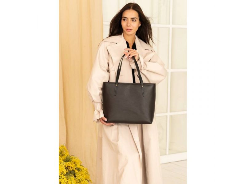 Кожаный шоппер Walker Mini коричневый краст, фото 1