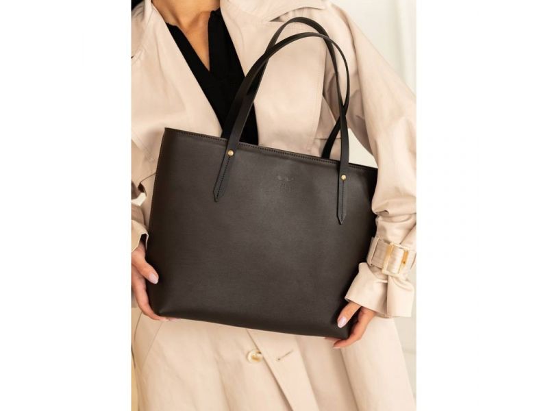 Кожаный шоппер Walker Mini коричневый краст, фото 3