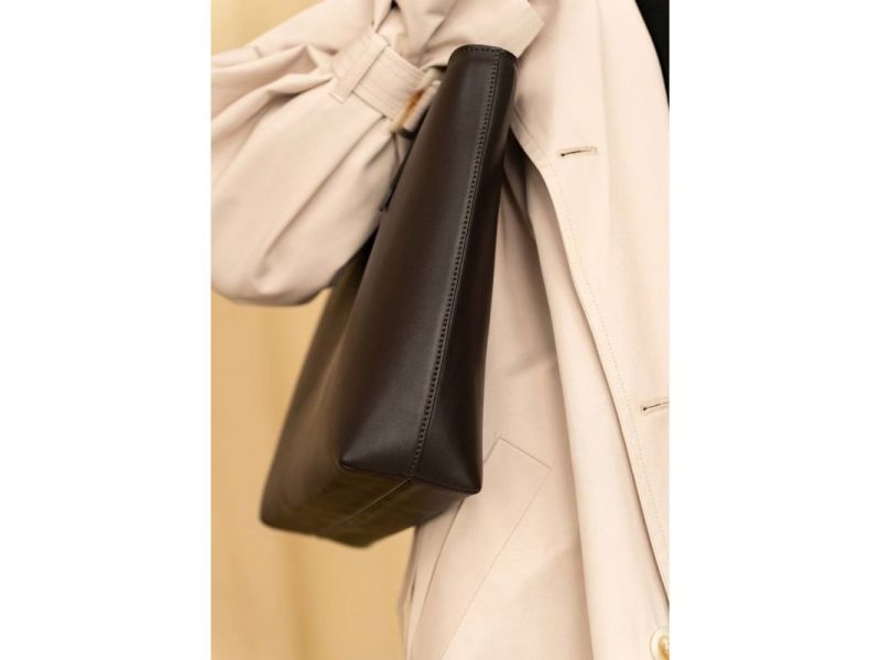 Кожаный шоппер Walker Mini коричневый краст, фото 4