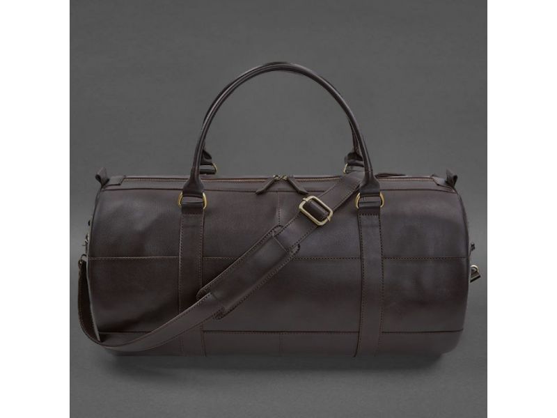 Кожаная сумка Harper MAXI темно-коричневая краст, фото 7