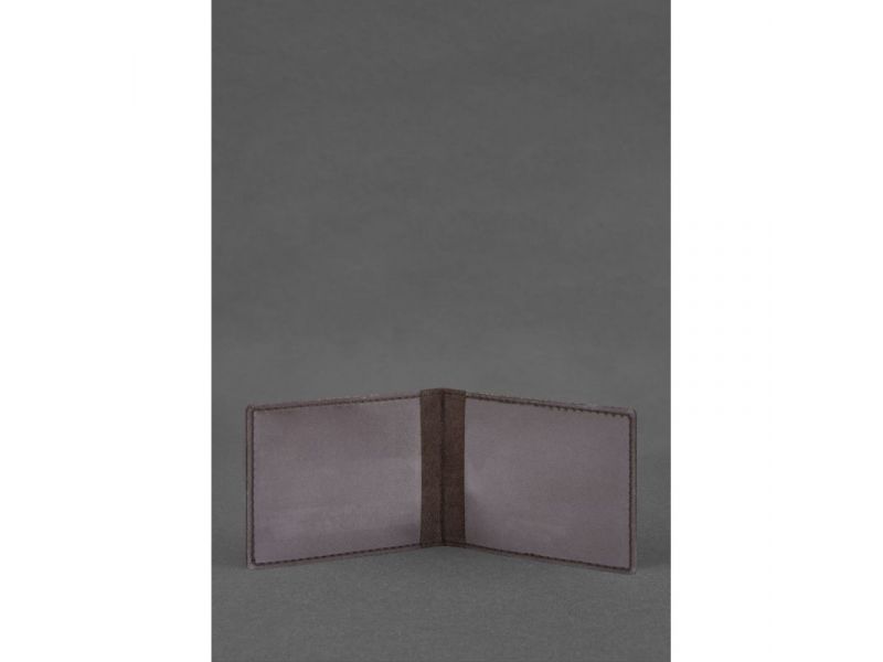 Кожаная обложка для удостоверения ветерана военной службы темно-коричневая, фото 2