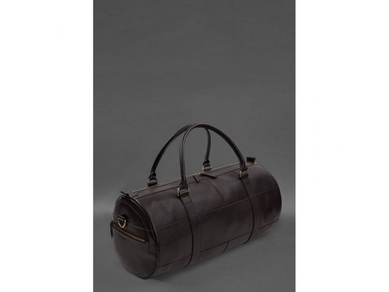 Кожаная сумка Harper MAXI темно-коричневая краст, фото 4