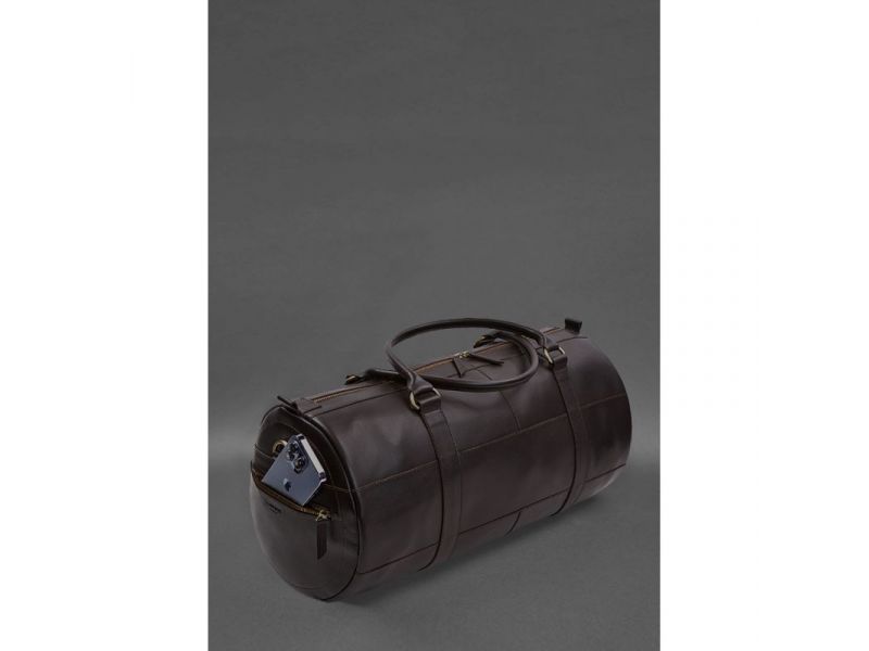 Кожаная сумка Harper MAXI темно-коричневая краст, фото 2