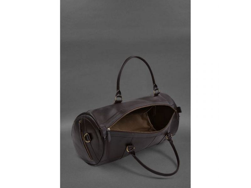 Кожаная сумка Harper MAXI темно-коричневая краст, фото 6