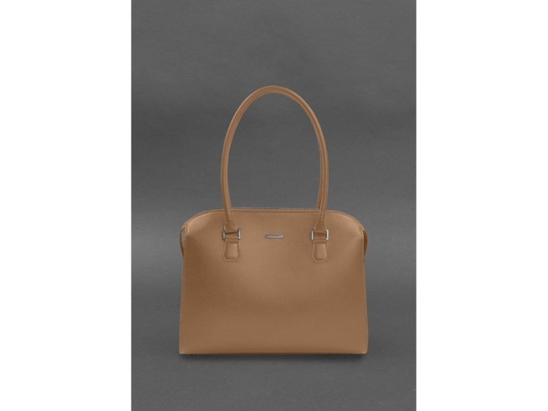 Женская кожаная сумка Business карамель Краст, фото 1