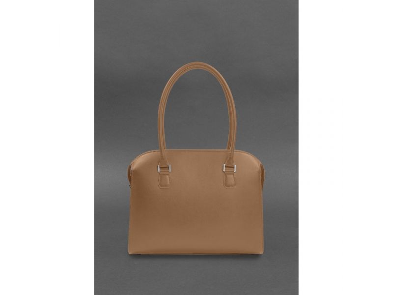 Женская кожаная сумка Business карамель Краст, фото 4