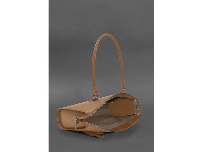 Женская кожаная сумка Business карамель Краст, фото 5