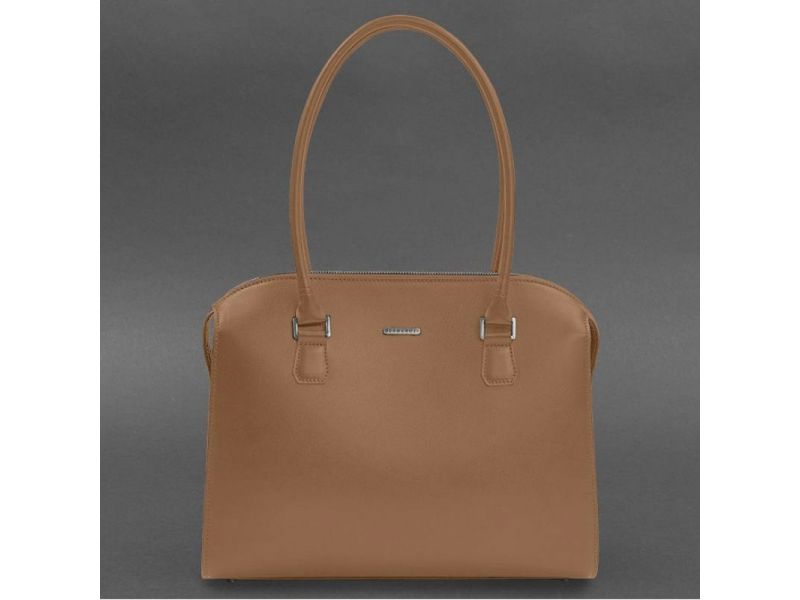 Женская кожаная сумка Business карамель Краст, фото 7