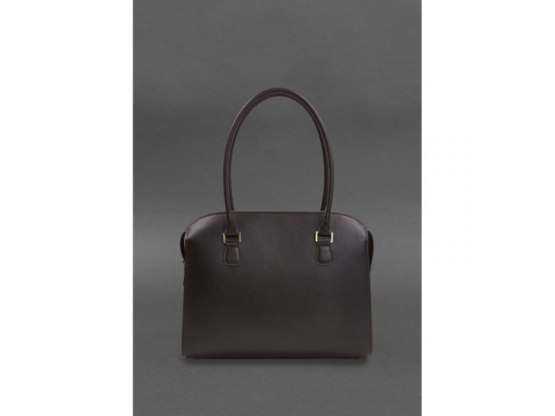 Женская кожаная сумка Business темно-коричневая Краст, фото 5