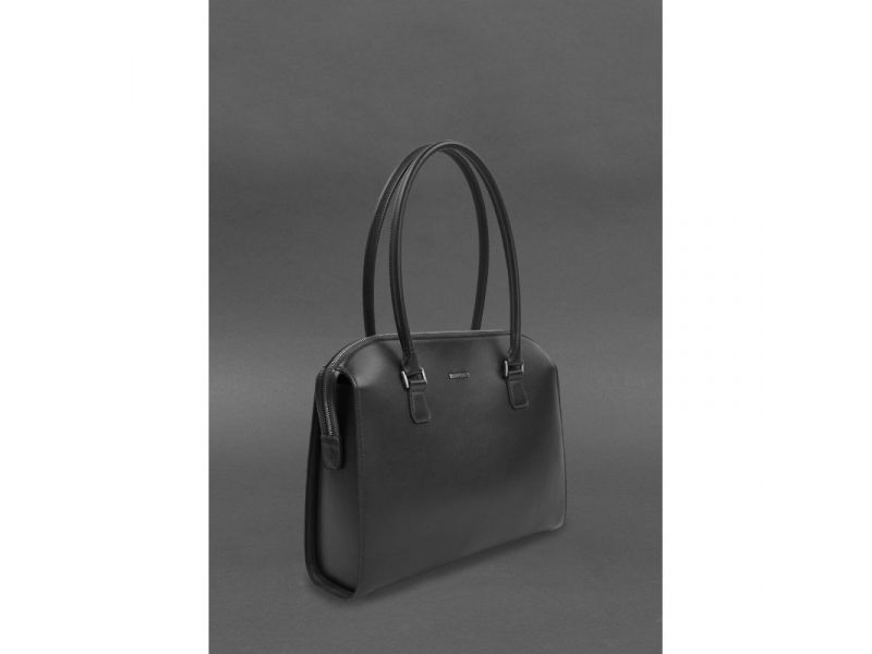 Женская кожаная сумка Business черный Краст, фото 2