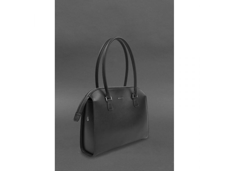 Женская кожаная сумка Business черный Краст, фото 3