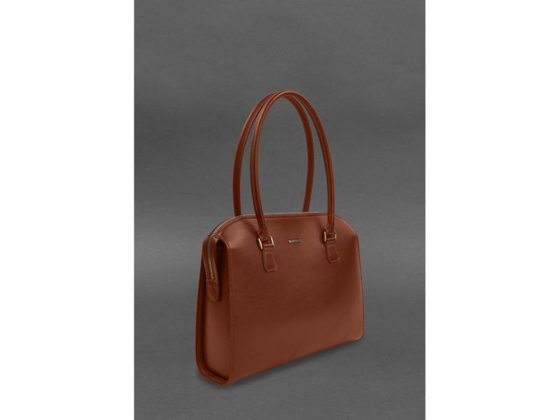 Женская кожаная сумка Business светло-коричневый Краст, фото 2