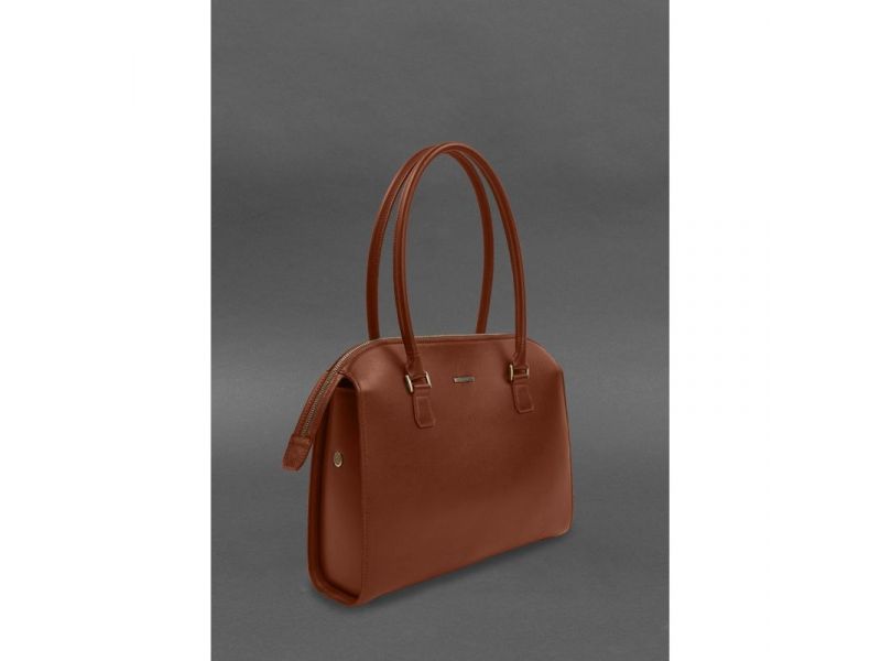 Женская кожаная сумка Business светло-коричневый Краст, фото 3