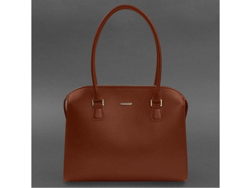 Женская кожаная сумка Business светло-коричневый Краст, фото 7