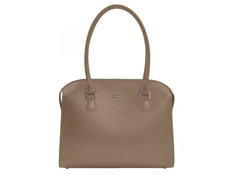 Женская кожаная сумка Business светло-бежевый Краст, фото 8