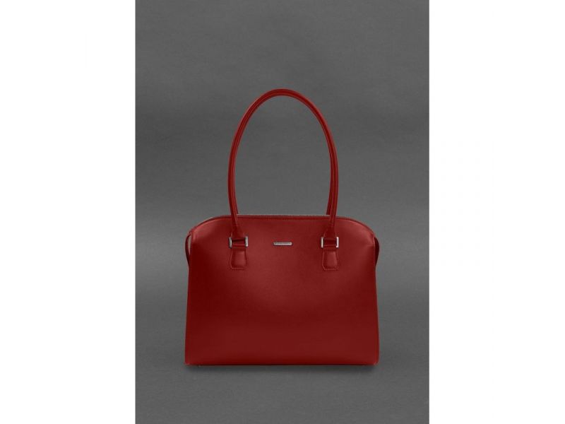 Женская кожаная сумка Business красный Краст, фото 1