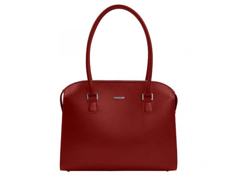 Женская кожаная сумка Business красный Краст, фото 8