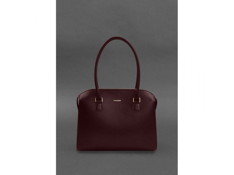 Женская кожаная сумка Business бордовый Краст, фото 1