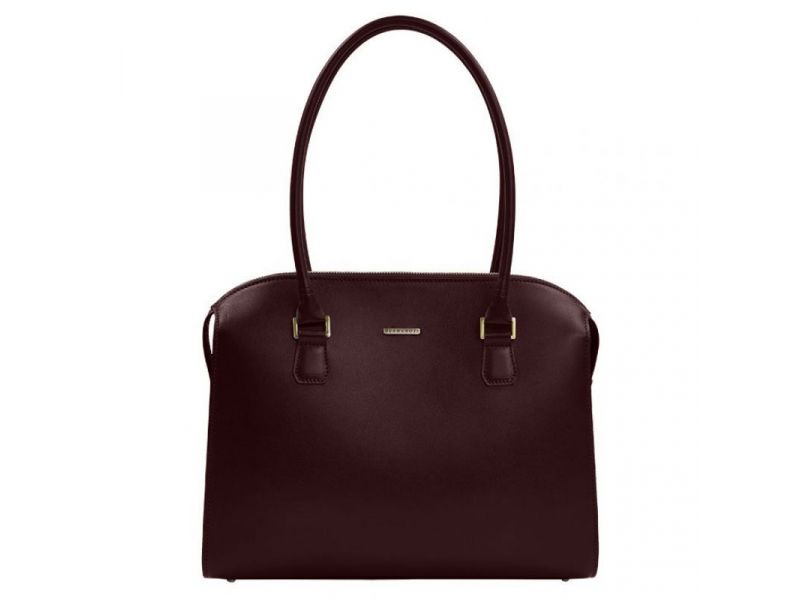 Женская кожаная сумка Business бордовый Краст, фото 8