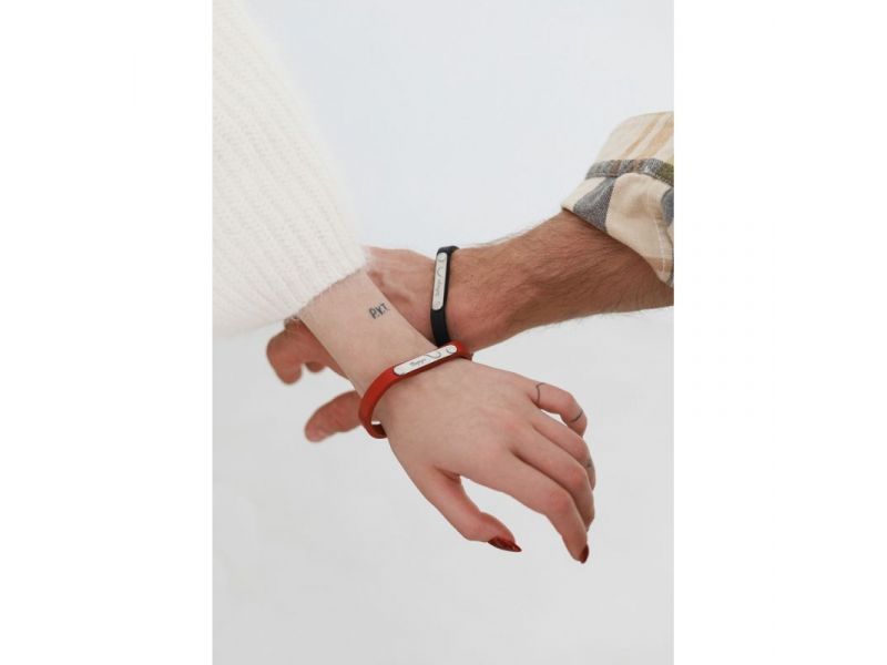 Набор кожаных браслетов  “Завжди поруч”  черный и красный, фото 2