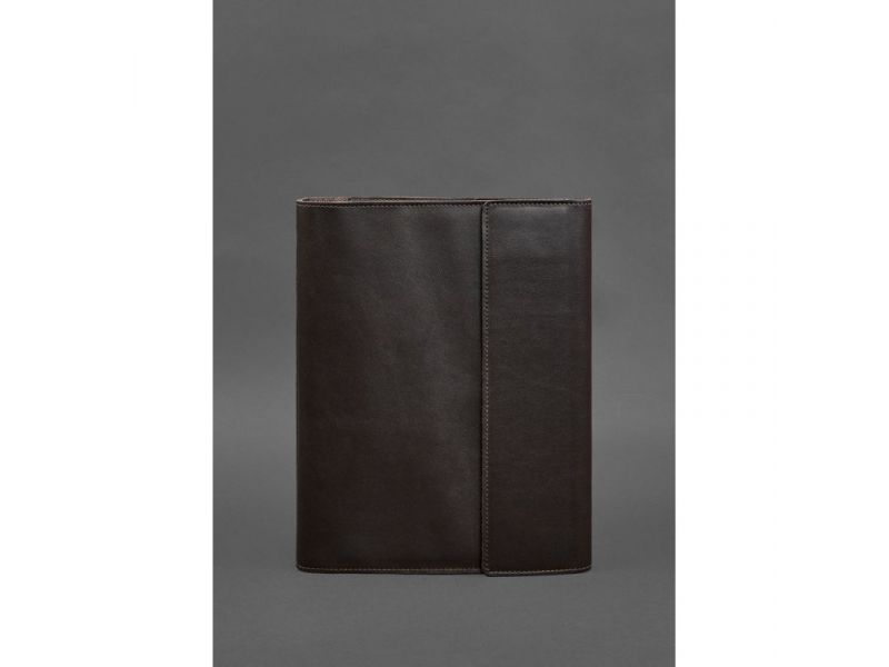 Кожаная папка для документов &amp;quot;Семейная&amp;quot; А4 на сегрегаторе с файлами темно-коричневая, фото 1