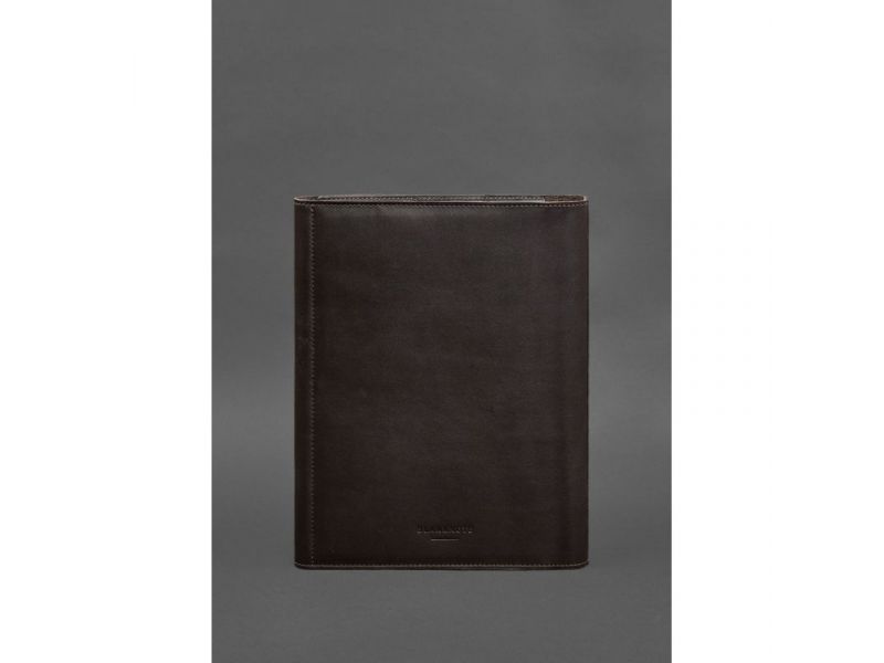 Кожаная папка для документов &amp;quot;Семейная&amp;quot; А4 на сегрегаторе с файлами темно-коричневая, фото 9