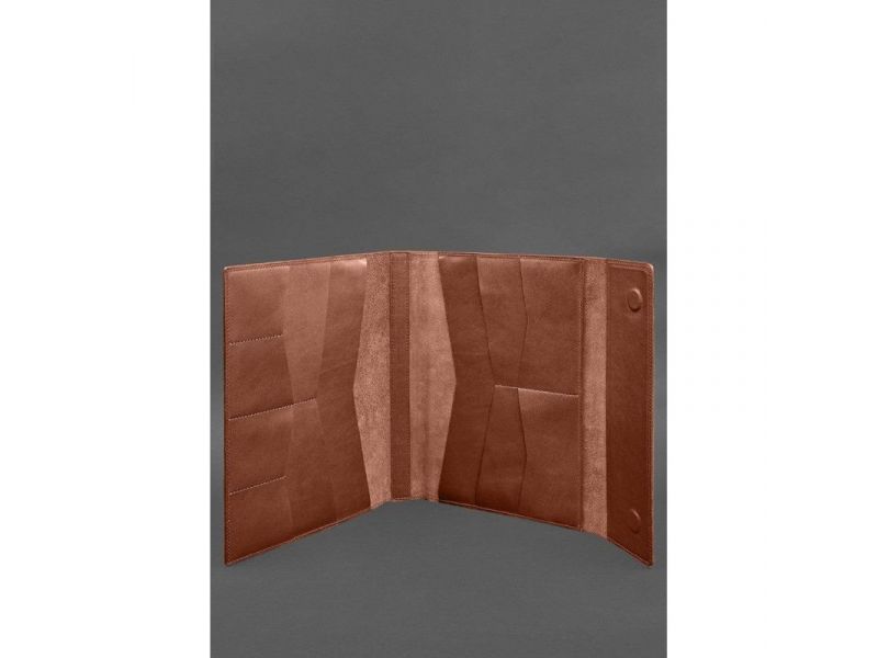 Кожаная папка для документов &amp;quot;Семейная&amp;quot; А4 Светло-коричневая, фото 3