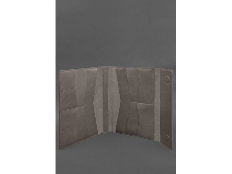 Кожаная папка для документов &amp;quot;Семейная&amp;quot; А4 Темно-бежевая, фото 3