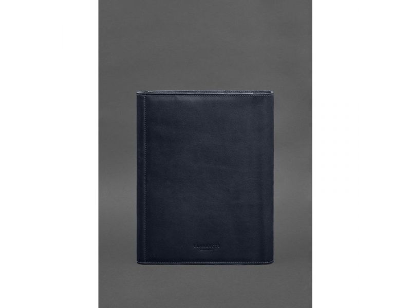 Кожаная папка для документов &amp;quot;Семейная&amp;quot; А4 Темно-синяя, фото 4