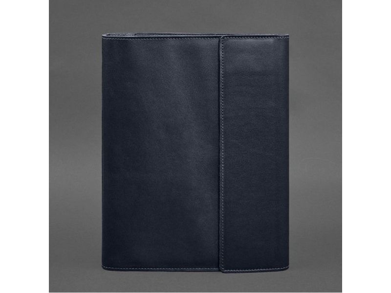 Кожаная папка для документов &amp;quot;Семейная&amp;quot; А4 Темно-синяя, фото 5