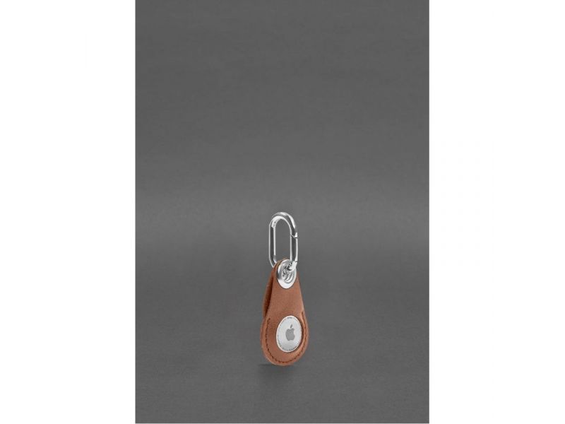 Кожаный чехол для Apple AirTag Светло-коричневый, фото 2