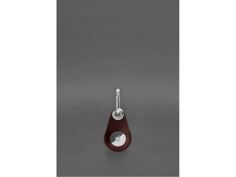 Кожаный чехол для Apple AirTag Бордовый, фото 1