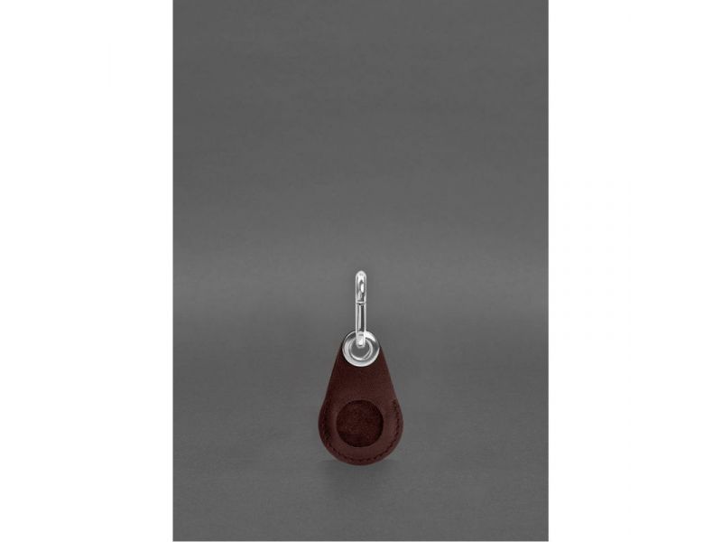 Кожаный чехол для Apple AirTag Бордовый, фото 4