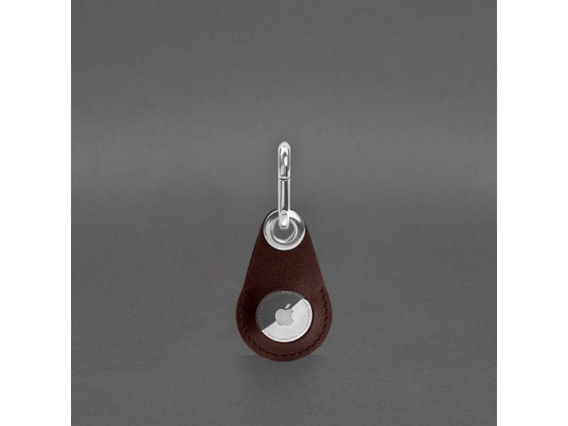 Кожаный чехол для Apple AirTag Бордовый, фото 6