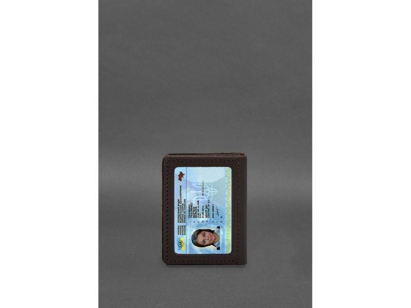 Кожаная обложка для водительского удостоверения, ID и пластиковых карт 2.1 коричневая, фото 10