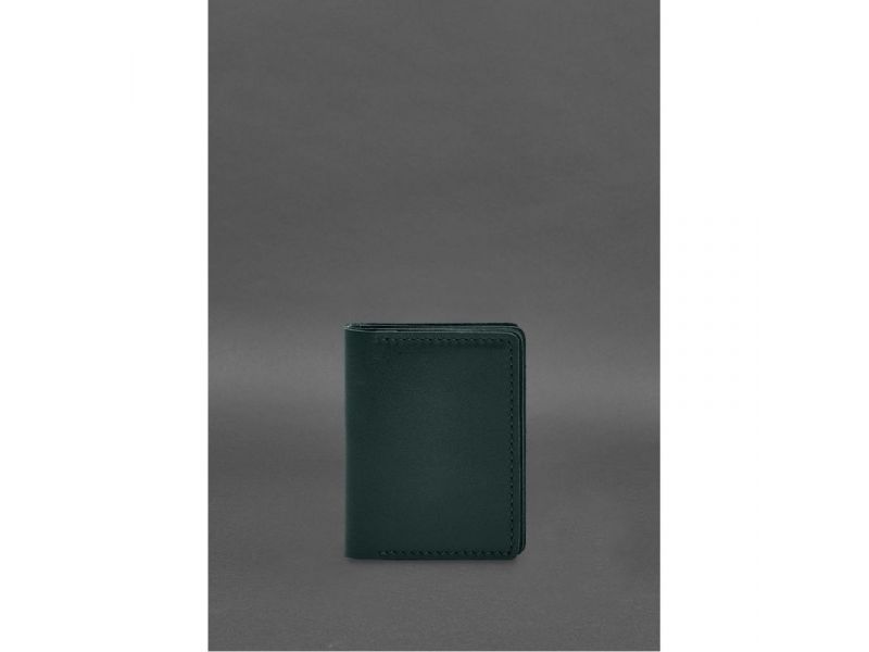 Кожаная обложка для водительского удостоверения, ID и пластиковых карт 2.1 зеленая, фото 1