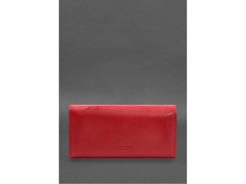 Кожаный  клатч (портмоне) на кнопке 5.0 красный краст, фото 7