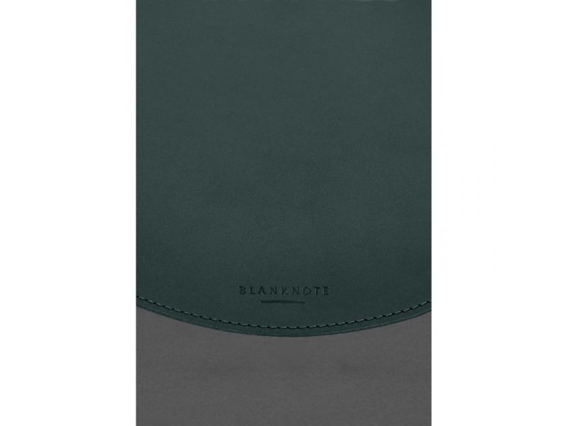 Круглый коврик для мышки из натуральной кожи зеленый краст, фото 5