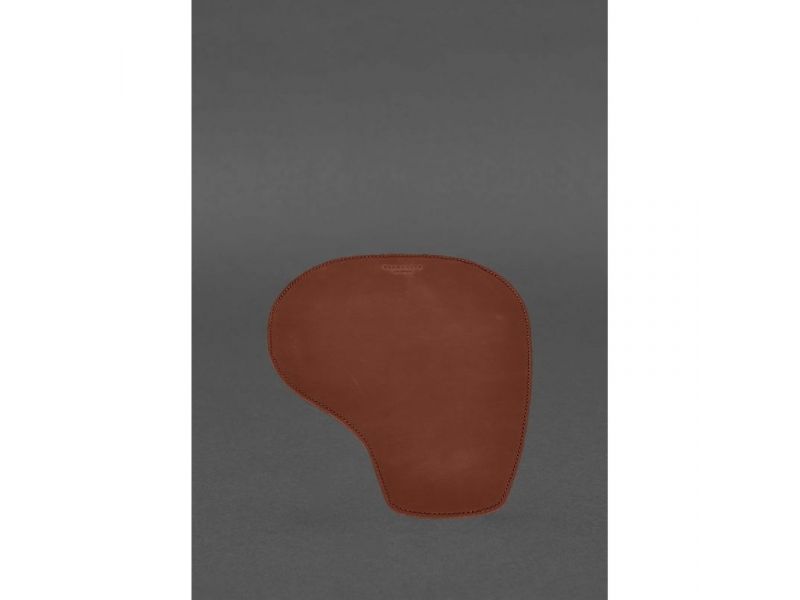 Коврик для мышки &amp;quot;Грушка&amp;quot; из натуральной кожи светло-коричневый Crazy Horse, фото 2